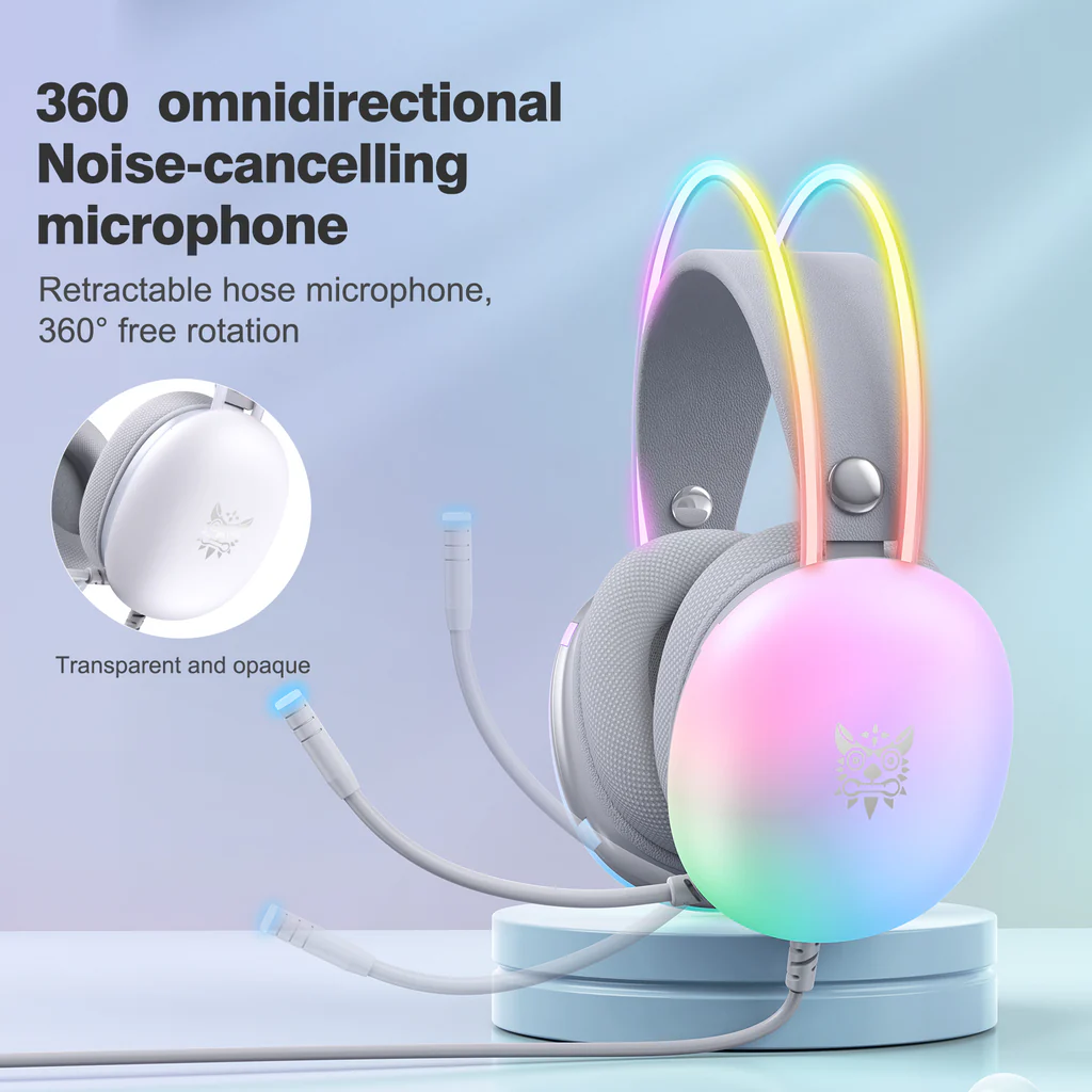ONIKUMA X25 RGB Gaming Headset – 360° Mikrofon, 3D Stereo Ses, Dinamik RGB Işıklar ile E-Spor Keyfi